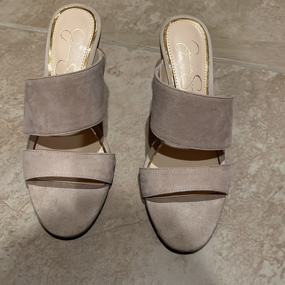 Jessica Simpson Cayren Suede Wedge Sandals